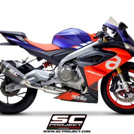 SC Project Exhaust Aprilia RS660 2-1 Stainless Steel Full System Carbon SC1-R Silencer