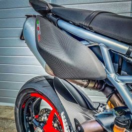 DBK Ducati Hypermotard 950 Carbon Fibre Underseat Fairing Panels - Matte