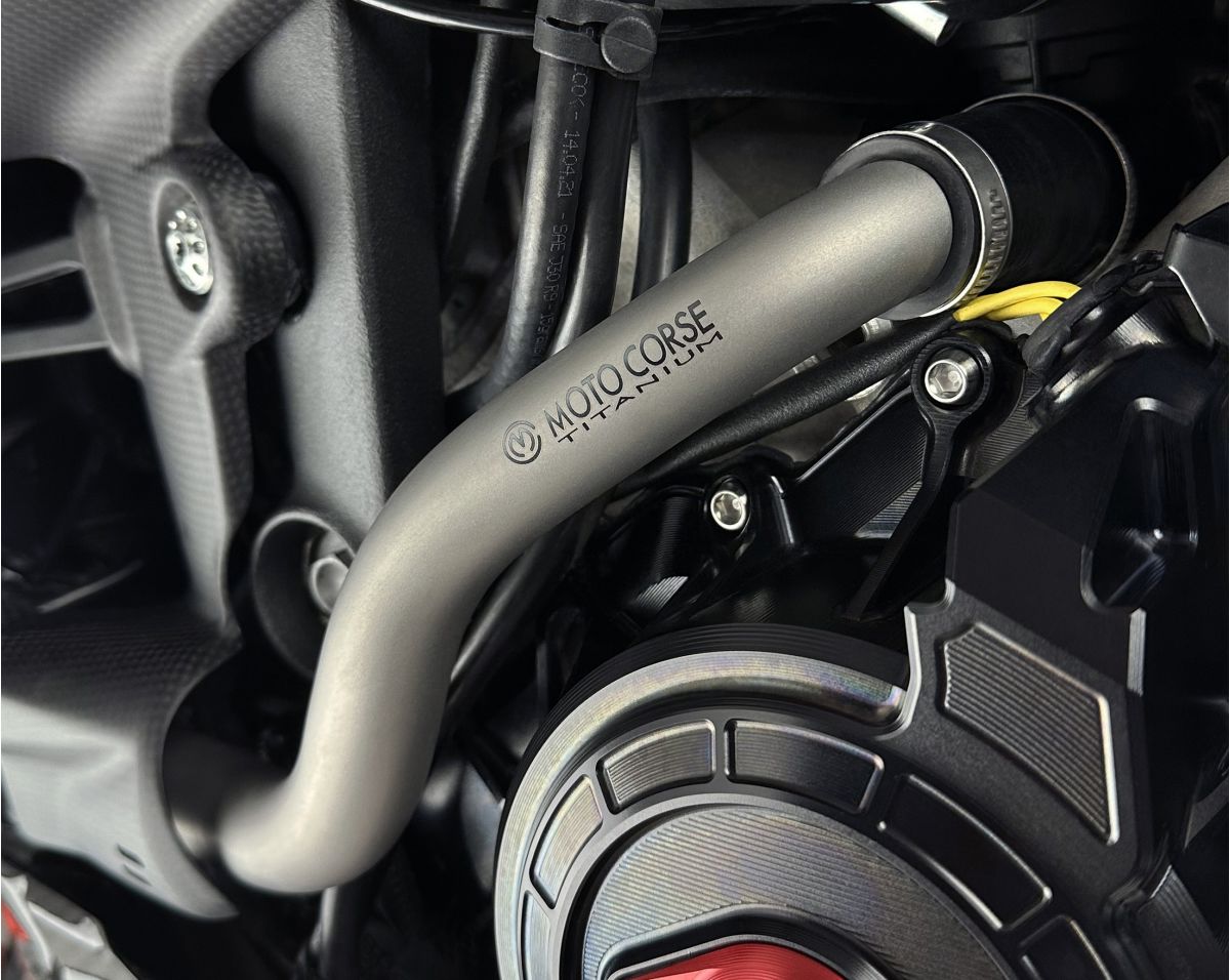 MotoCorse Ducati Panigale/Streetfighter V4 Titanium Radiator Water Pipe Kit 2025+