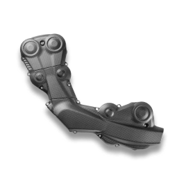 DBK Ducati Hypermotard 950 Carbon Fibre Engine Belt Covers - Matte