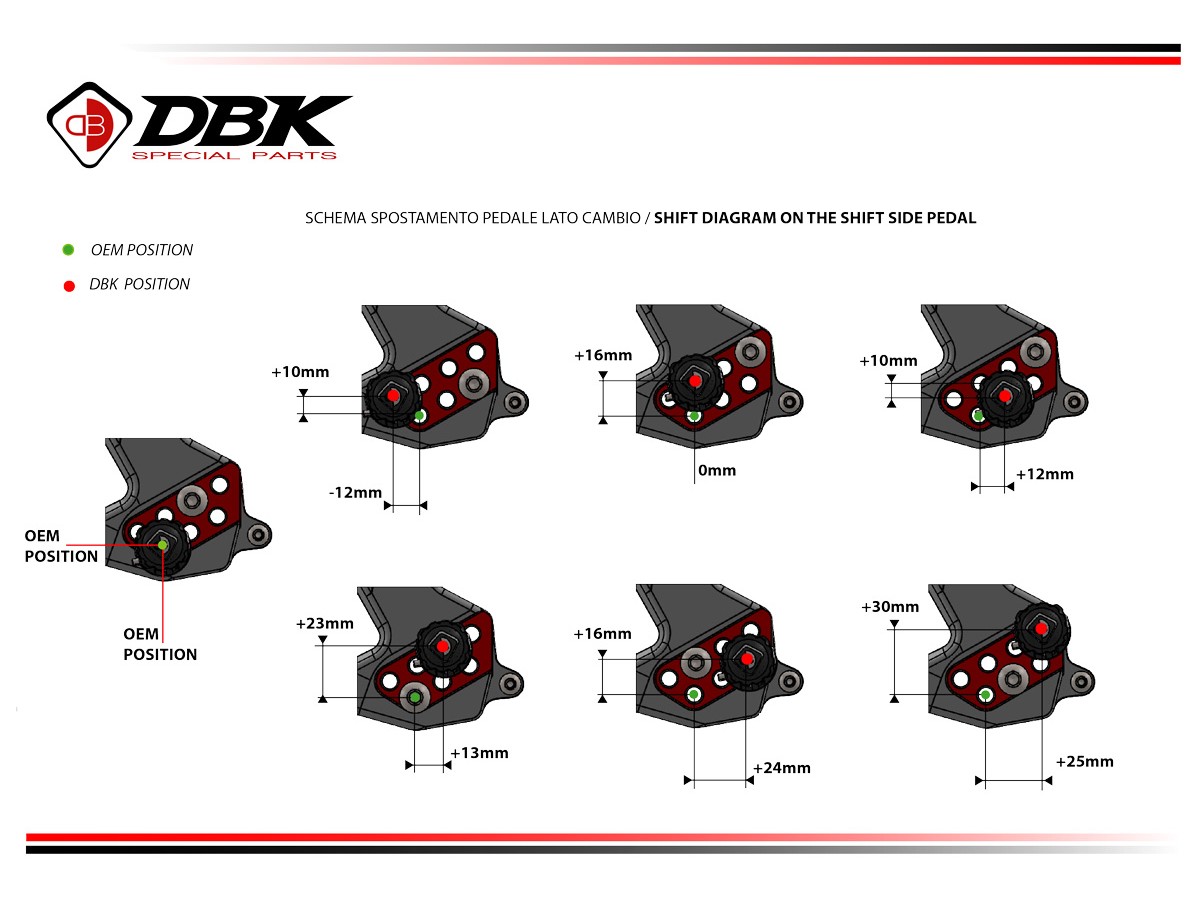 Ducabike Ducati Panigale V2 SBK Adjustable Rearsets 2025+