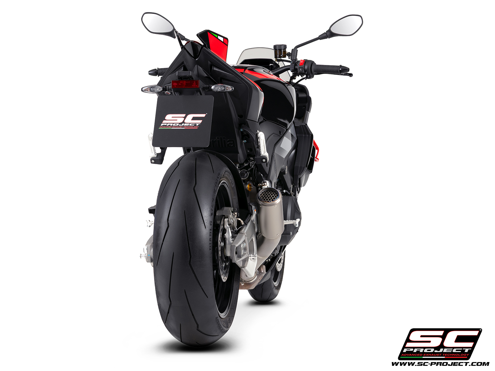 SC Project Exhaust Aprilia Tuono V4 CR-T Silencer + Stone Guard Grid 2025+