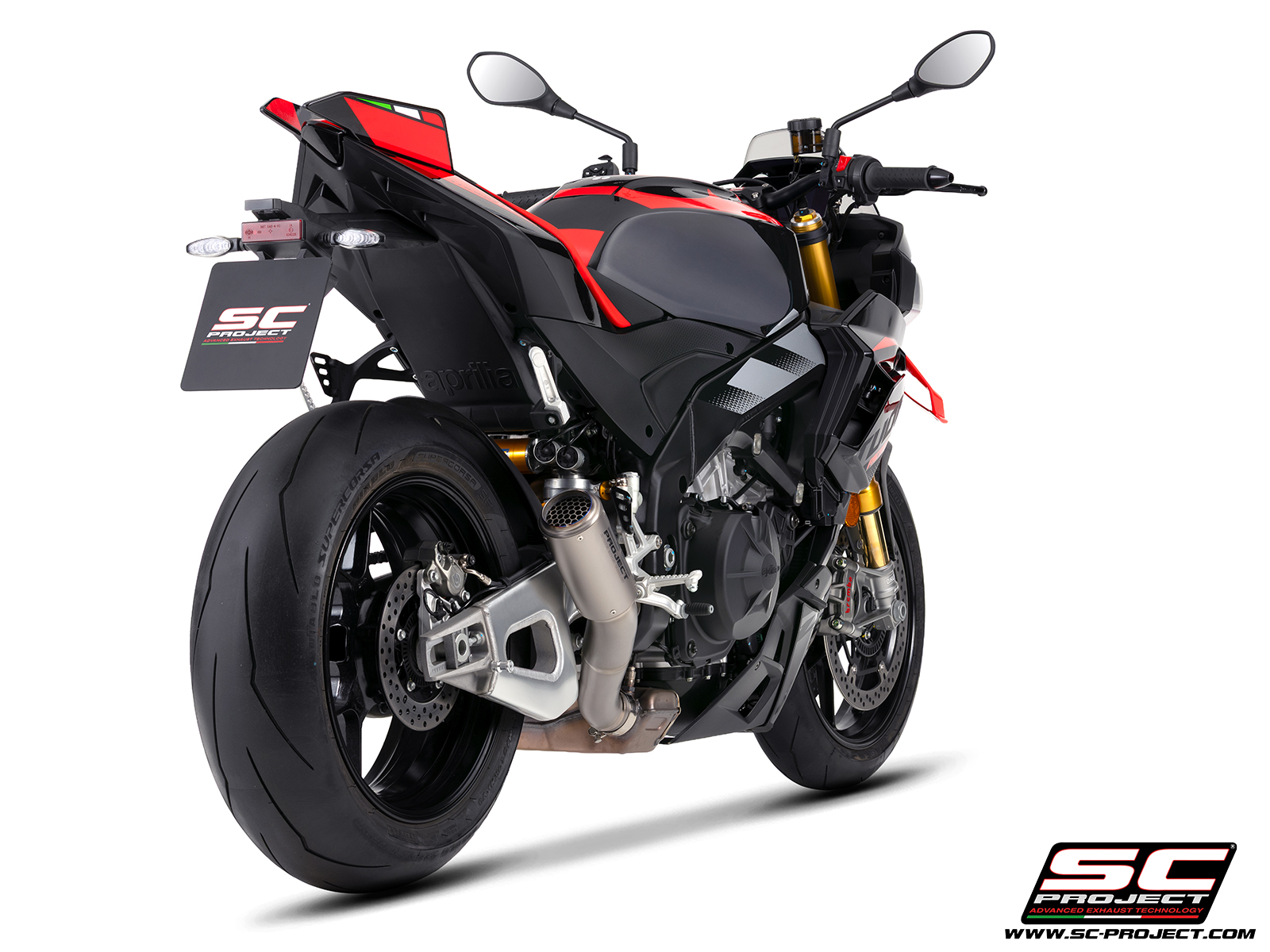 SC Project Exhaust Aprilia Tuono V4 CR-T Silencer + Stone Guard Grid 2025+