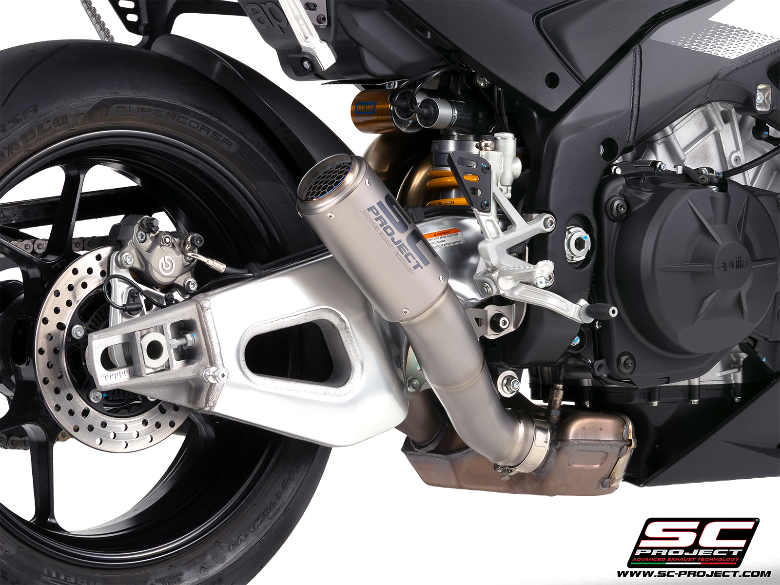 SC Project Exhaust Aprilia Tuono V4 CR-T Silencer + Stone Guard Grid 2025+ - Image 7
