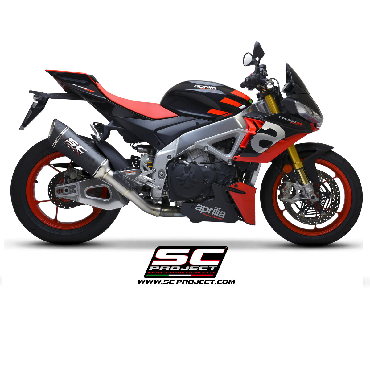 SC Project Exhaust Aprilia Tuono V4 SC1-R 300 mm Silencer 2021-2024