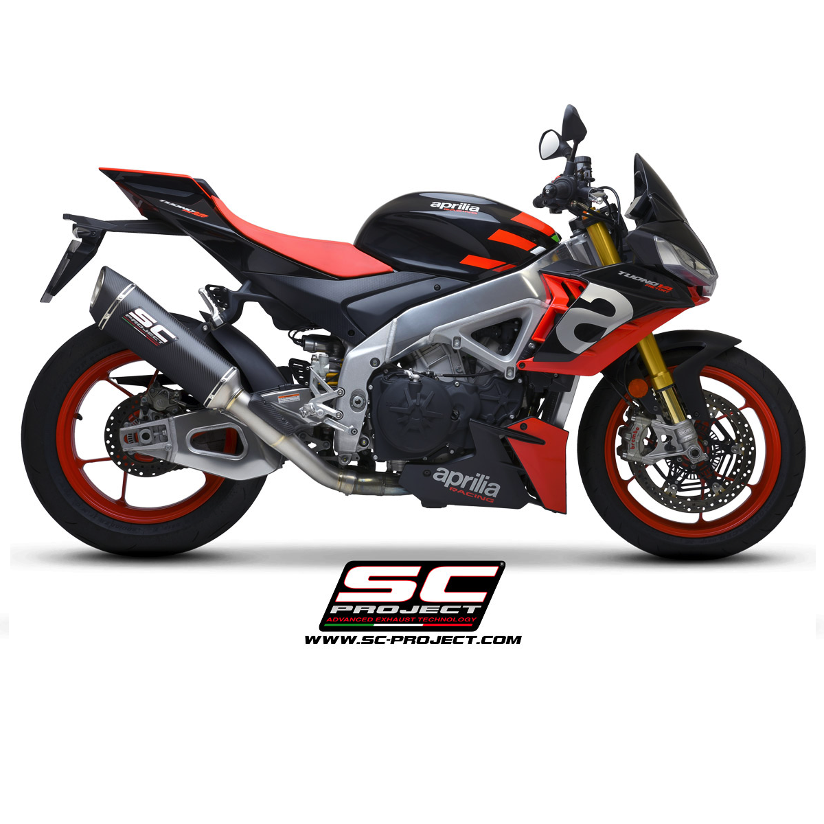 SC Project Exhaust Aprilia Tuono V4 SC1-R 350 mm Silencer 2021-2024