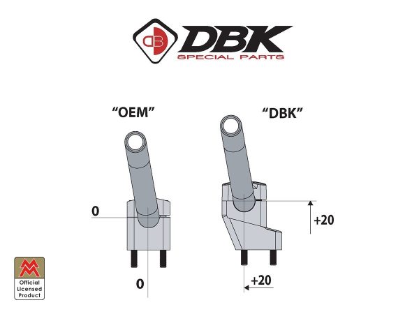 DBK Moto Morini Seiemmezzo SCR / STR Handlebar Riser Kit