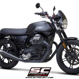 SC Project Exhaust Moto Guzzi V7 III Pair Of Conico 70s Silencer 2017-2020