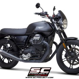 SC Project Exhaust Moto Guzzi V7 III Pair Of Conico Racer Silencer 2017-20