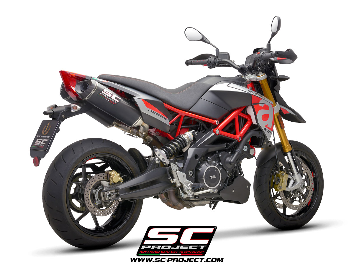 SC Project Aprilia Dorsoduro 900 Pair of SC1-M Exhaust's 2017 - 2020