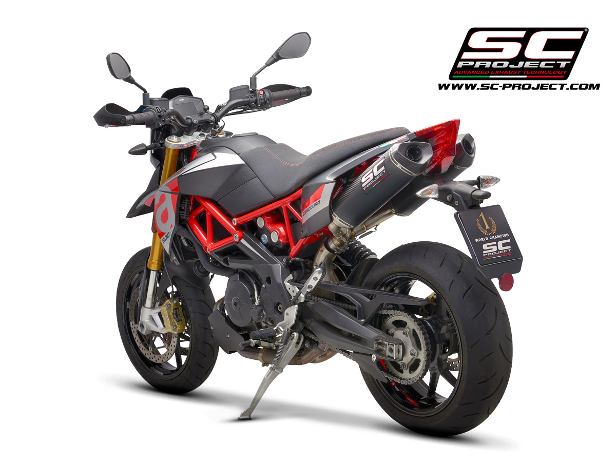 SC Project Aprilia Dorsoduro 900 Pair of SC1-M Exhaust's 2017 - 2020