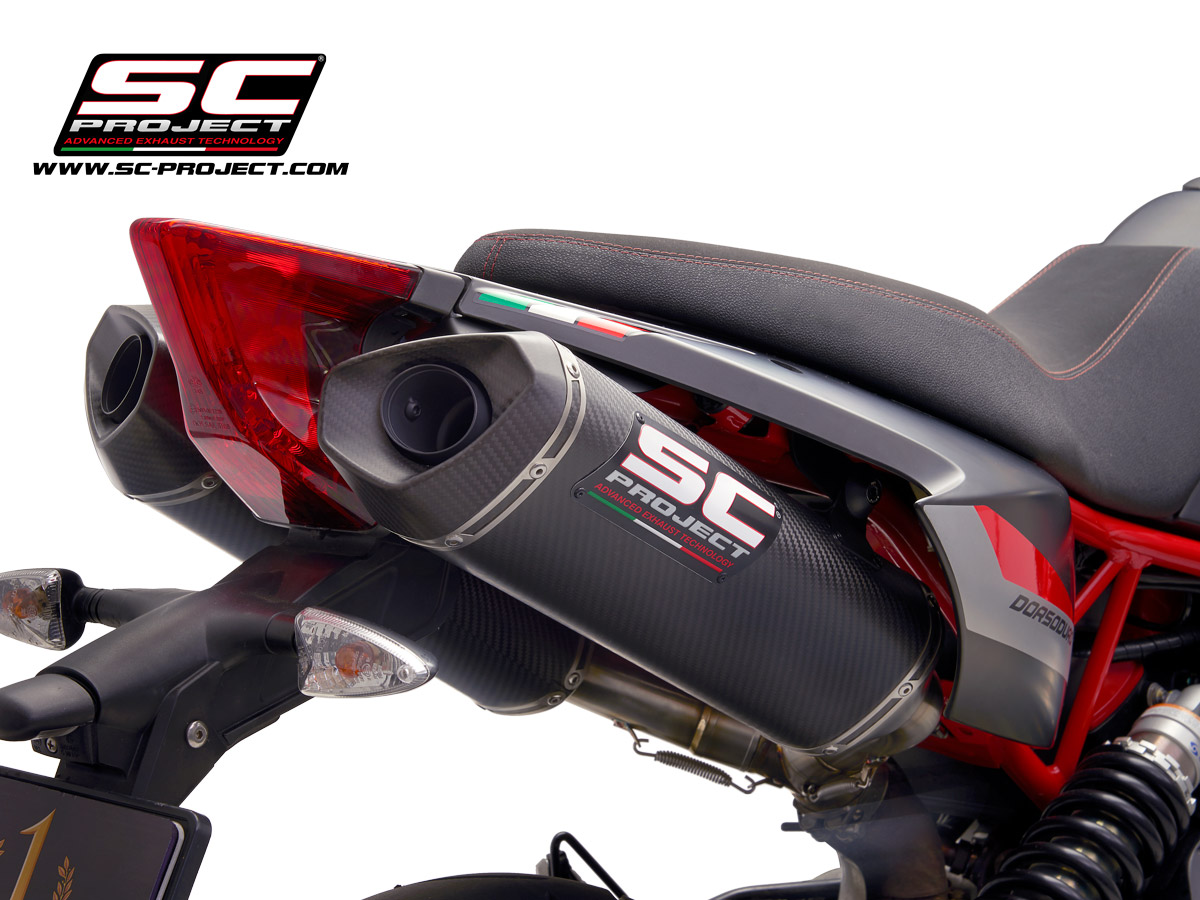 SC Project Aprilia Dorsoduro 900 Pair of SC1-M Exhaust's 2017 - 2020