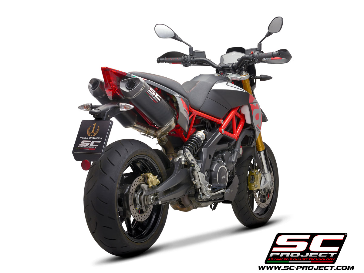 SC Project Aprilia Dorsoduro 900 Pair of SC1-M Exhaust's 2017 - 2020
