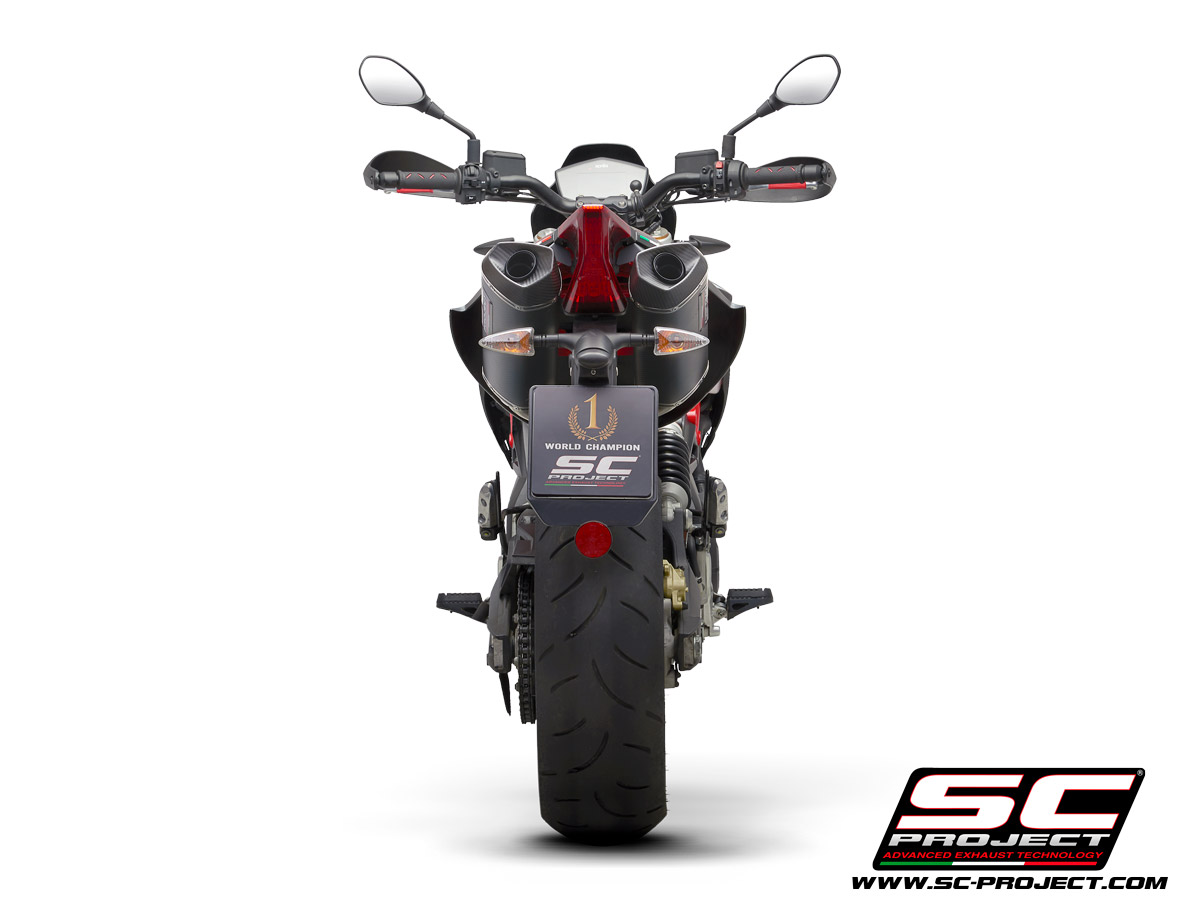 SC Project Aprilia Dorsoduro 900 Pair of SC1-M Exhaust's 2017 - 2020
