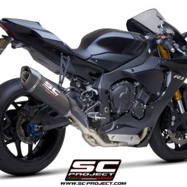SCProject Exhaust Yamaha YZF R1 R1M SC1-R Carbon Fibre 350mm Silencer 2020+