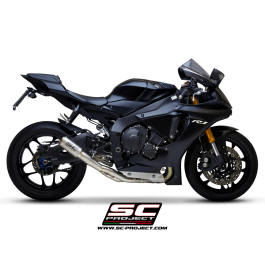 SC Project Exhaust Yamaha R1 R1M CR-T Stone Guard Silencer + De-cat Link Pipe 2020+