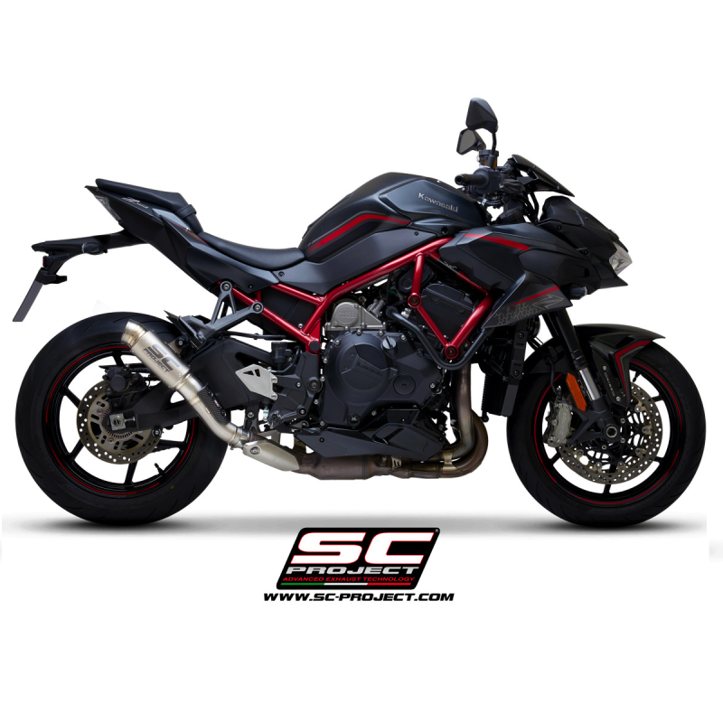 SC-PROJECT カーボンマフラーKawasaki Z H2 SC Project Exhaust Kawasaki Ninja Z H2 GP70-R Carbon Fibre