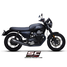 SC Project Exhaust Moto Guzzi V7 III Pair Of Conico 70s Silencer 2017-2020
