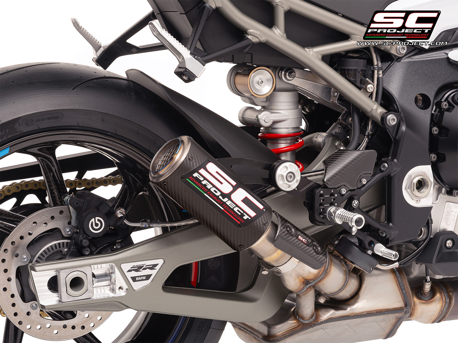SC Project BMW S 1000 RR CR-T Silencer + Stone Guard Grid 2025+