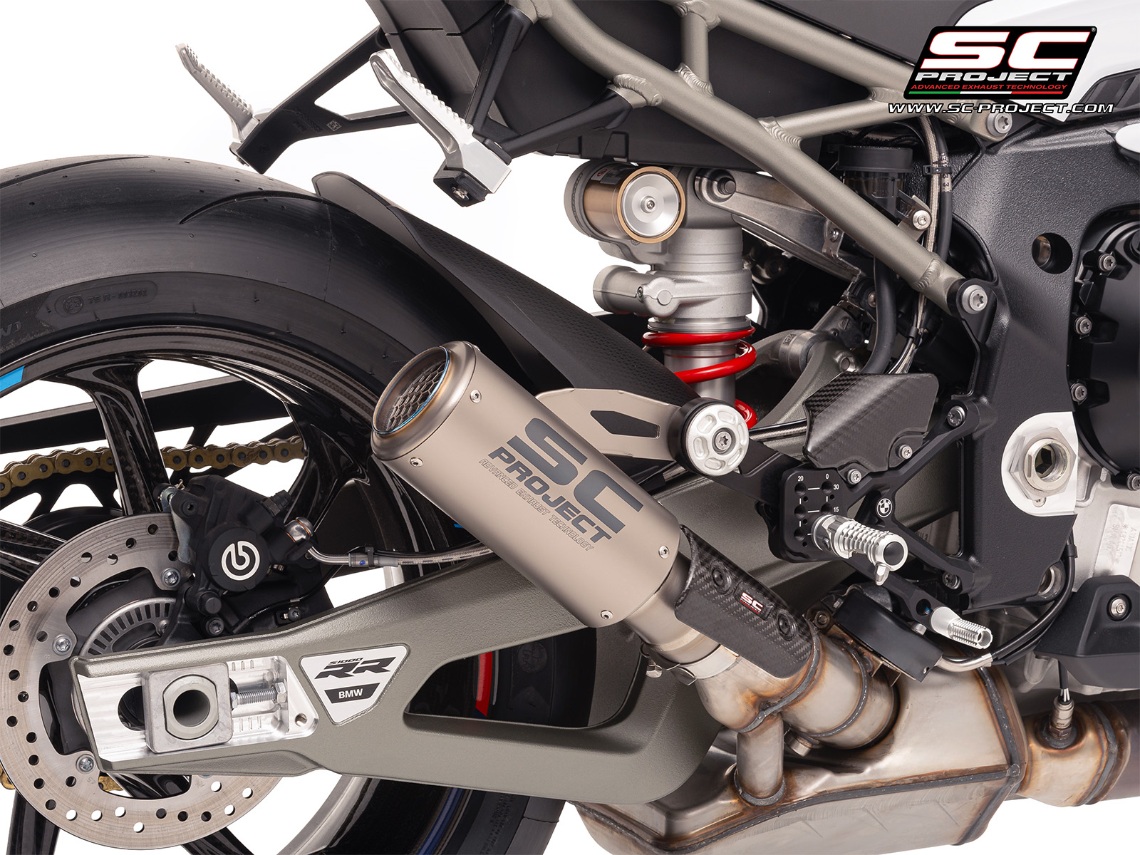 SC Project BMW S 1000 RR CR-T Silencer + Stone Guard Grid 2025+