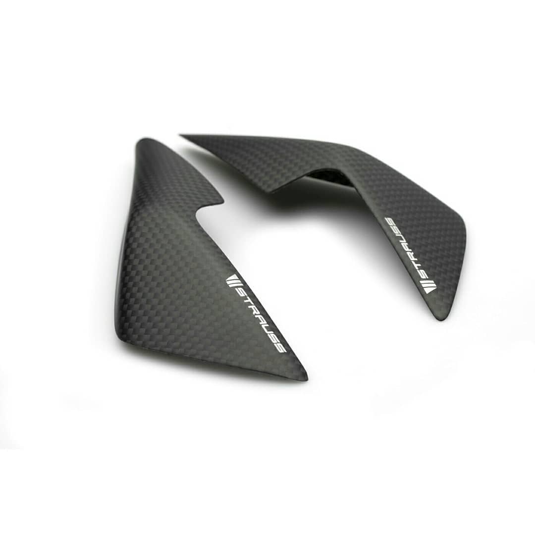 Strauss Aprilia RSV4 Carbon Fibre Tank Sliders - Satin 2009-14