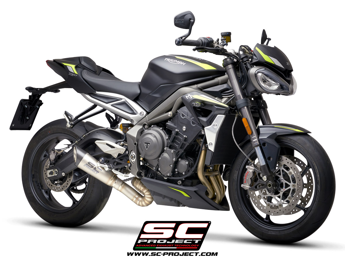 SC Project Exhaust Triumph Speed Triple 765 S-R-RS S1 Titanium Silencer 2020-22
