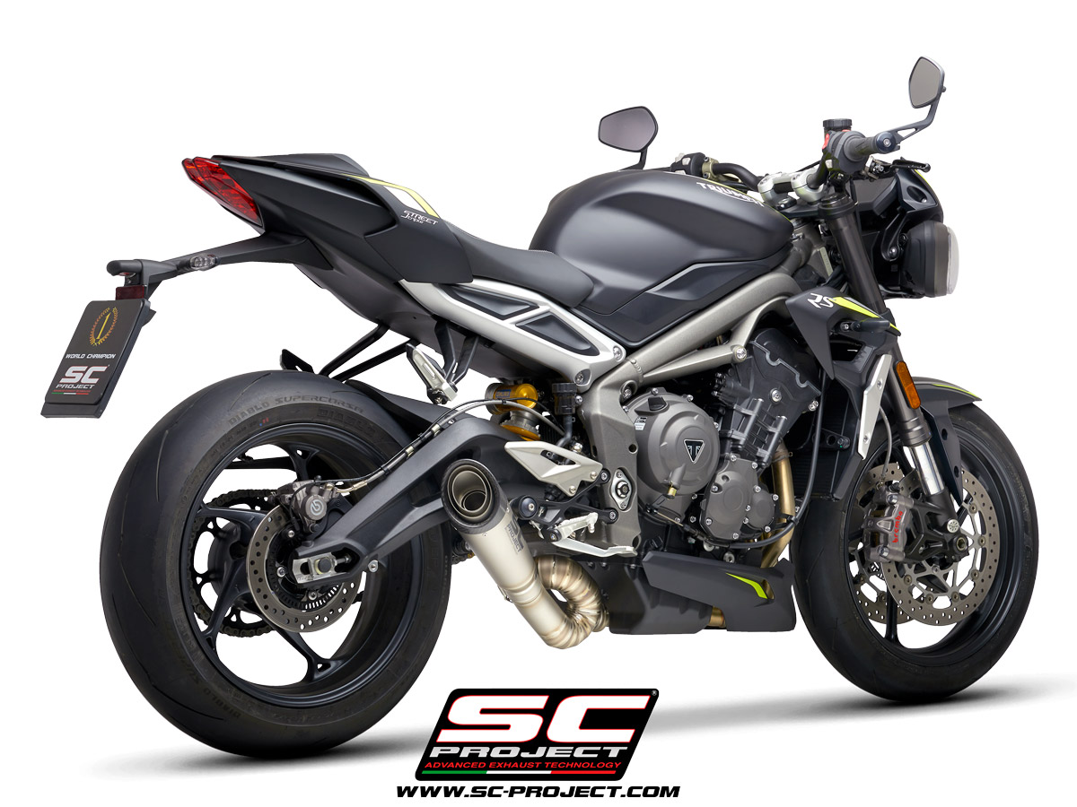 SC Project Exhaust Triumph Speed Triple 765 S-R-RS S1 Titanium Silencer 2020-22