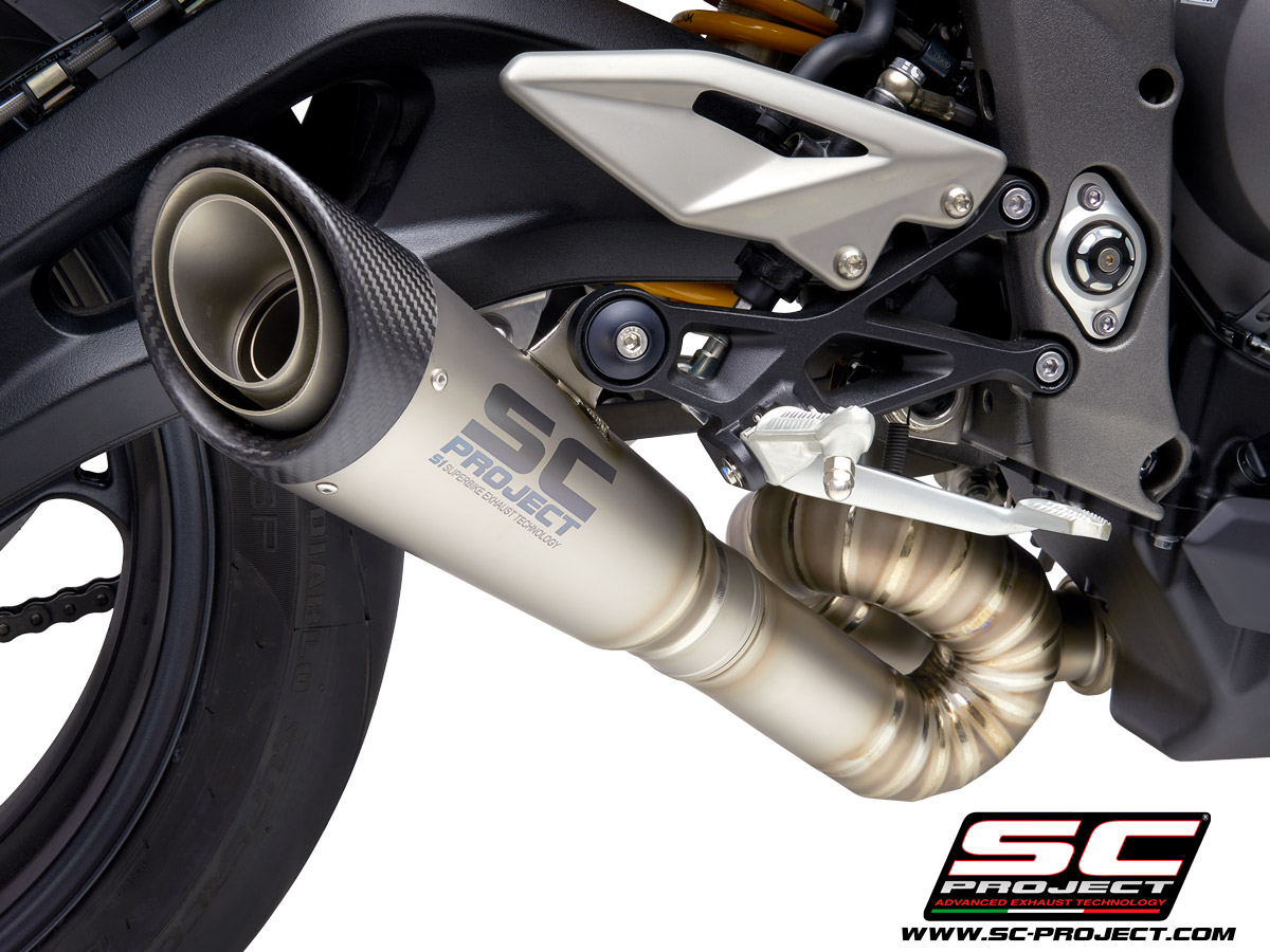 SC Project Exhaust Triumph Speed Triple 765 S-R-RS S1 Titanium Silencer 2020-22