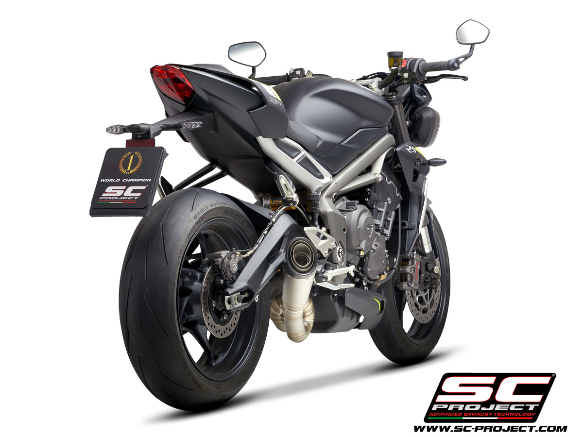 SC Project Exhaust Triumph Speed Triple 765 S-R-RS S1 Titanium Silencer 2020-22